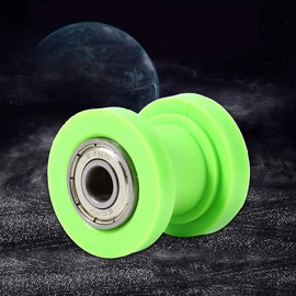 Ausla 10 mm Chain Roller Slider Tensioner Wheel Guide Pit Dirt Mini Bike Moto ATV, Complete with High Performance Bearing, Suitable for Motorcycle Motorcycle Conversion Kits (Green)