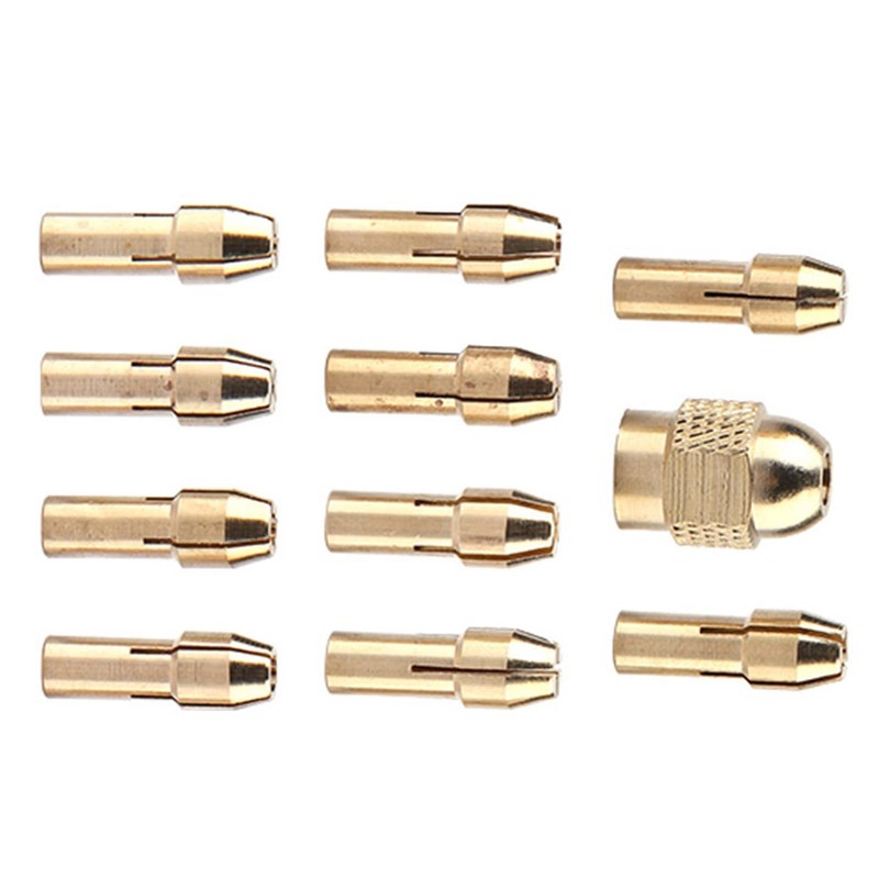 0.5-3.2mm Small Drill 4-Jaw Copper Drill Chuck Collet Set Micro