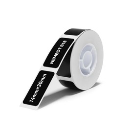 NIIMBOT Thermal Transfer Labels 0.55''x1.18'', Only for B18 Label Maker, PET Material, Waterproof and High-Temperature Resistance, Long Storage Time, Black(14x30mm-190)