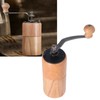 Manual Coffee Grinder Adjustable Coarseness Quiet Portable Wooden Hand Crank