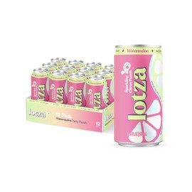 Lotza Sparkling Citrus Punch, Non-Alcoholic Mixer or Mocktail with Adaptogens, Electrolytes, Antioxidants, Seltzer Water & Fruit Juice (8.45 oz, Pack of 12) - Watermelon