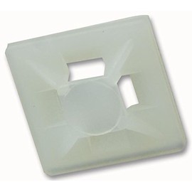 Cable TIE Bases Natural 19X19, Cable Tie Mounts, Qty X 100 | HFC1/4NATURAL