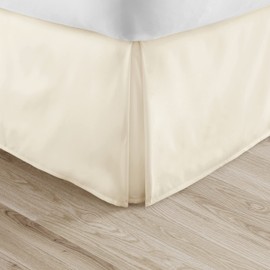 Linen Market Pleated Bed Skirt, King, Light Yellow