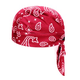 Moonlove Bandana Cap, Pirate Hat, Men's Bandana, Cotton, Quick Drying, Sweat-absorbing, Skull, Triangular Cloth, Breathable, Sweat Protection, Protection Against Heatstroke, UV Protection, Adjustable,