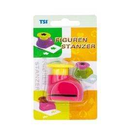 TSI Motif Punch Heart II, Size: (H x W x D) 4 x 3 x 4.5 cm, Punch Diameter Approx. 18 mm, Ideal for Paper and Craft Cardboard, Item No. 49658-U-6