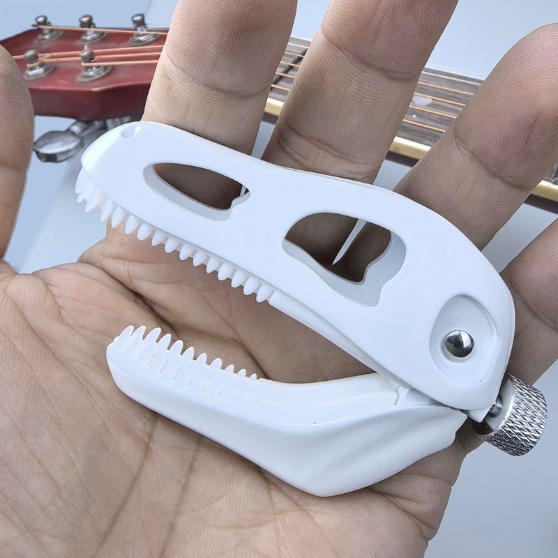 Prehistoric T-Rex Guitar Capo - Dinosaur Skull Design with Silicone