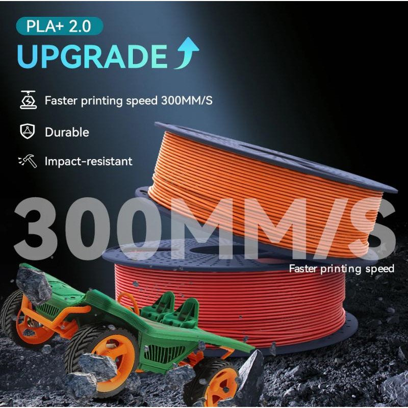 PLA+ 2.0, Upgraded PLA+(PLA Plus), 3D Printer Filament 1KG:_PLA+ 2.0
