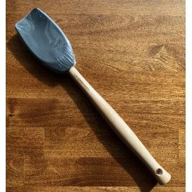 Le Creuset "Flint" Craft Spatula Spoon LE CREUSET Wooden Silicone Utensil Gray Grey Gris