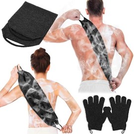 Piezas Cepillo Espalda Baño Guante Exfoliante Corporal Ducha Guantes Exfoliantes Limpieza Profunda Diseño Ergonómico Cuerda Material Duradero Cuidado