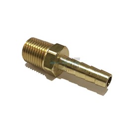 EDGE INDUSTRIAL 1/4" Hose ID to 1/8" Male BSP BSPT Straight Brass Fitting Fuel/AIR/Water/Oil/Gas/WOG (Qty 01)