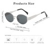 Long Keeper Retro Small Oval Sunglasses Metal Vintage Sunglasses Women
