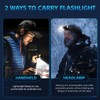FandyFire 500 Lumens Mini Tactical Flashlight with Red Light, 90°