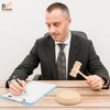 RP Remarkable Power, Gavel and Block Set Wooden Handcrafted Judge