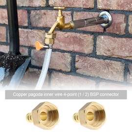 Create idea 2PCS 10mm to 1/2 Inch BSP Female Thread Barb Brass Fitting Connectors Hose Barbed Joint Adapter Coupler for Fuel Air Gas Water Oil