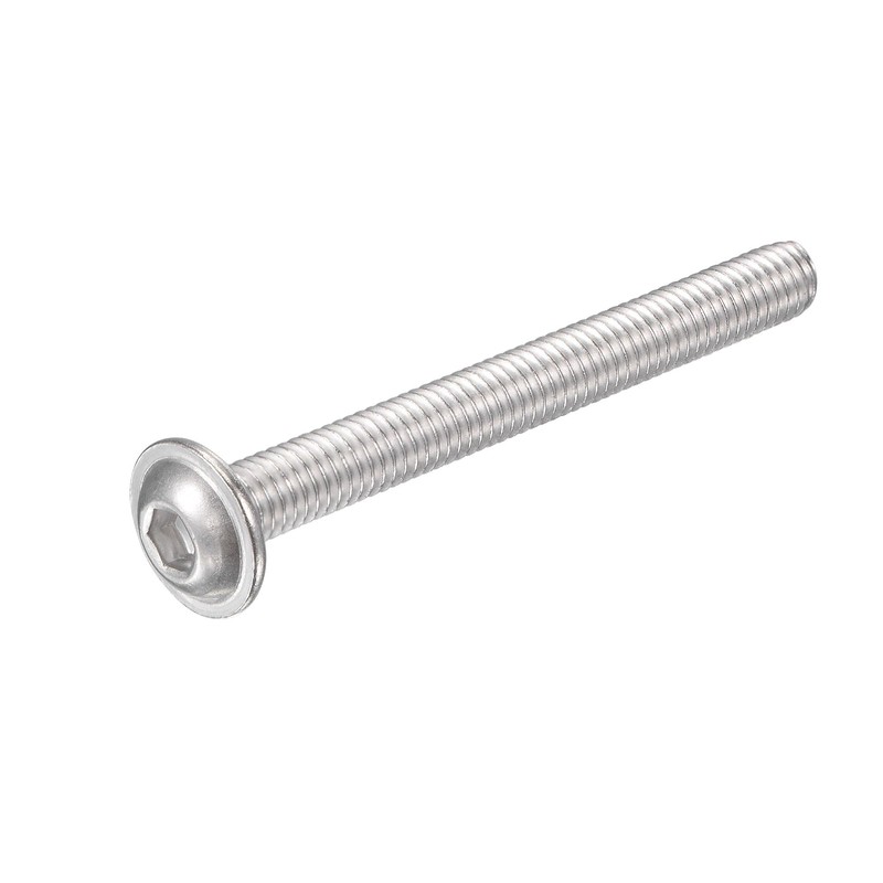 uxcell Flanged Button Head Socket Cap Screws, M6x60mm Hex Socket