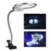 Desk Clip Clamp Flexible Magnifier Adjustable LED Magnifying Glass Jewelry
