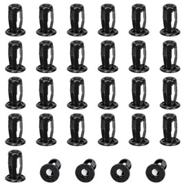 Swpeet 25Pcs M4 Hollow Jack Nuts Wall Anchors, Petal Nuts Nutserts Jacknut Screws Anchor Blind Phillips Insert Bit Hex Shank Assembly for Wall Iron