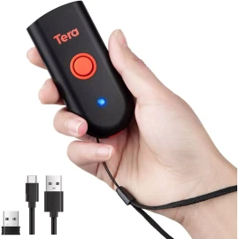Tera Mini 1D 2D QR Wireless Barcode Scanner, Waterproof Shockproof Pocket Sca...