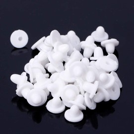 100 Pcs White Anti-Pain Earring Back Pads Silicone Cushion for Clip on Earrings Jewelry Findings