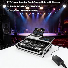 Szchxsdz 12V Power Adapter Cord Compatible with Pioneer DJ Serato DDJ-1000 DDJ1000 SRT DDJ-1000SRT DDJ-1000SRT-W 4-Channel Club Style Digital DJ Controller 12VDC DC12V 12.0V Power Supply Cord PSU