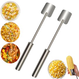 Corn Peeler,Corn Cutter,Corn Peeler for Corn on The Cob,Corn on The Cob Remover,Corn Cob Peeler Peeler Easy Clean,Corn Cob Peeler Stainless Steel Tool for Home Kitchen (2)