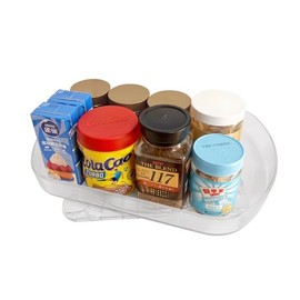 Lazy Susan Turntable Organization for Refrigerator, Deepen Version- Anti Slip, Rectangular Organizers and Storage for Fridge, Pantry, Cabinet, Countertop, 15.75'' x 11.1'', Clear