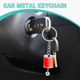 Jsorum Six Speed Manual Transmission Gear Shift Fidget Toy Keychain, Automotive Part Car Keychain Key Chain Accessories (Red)