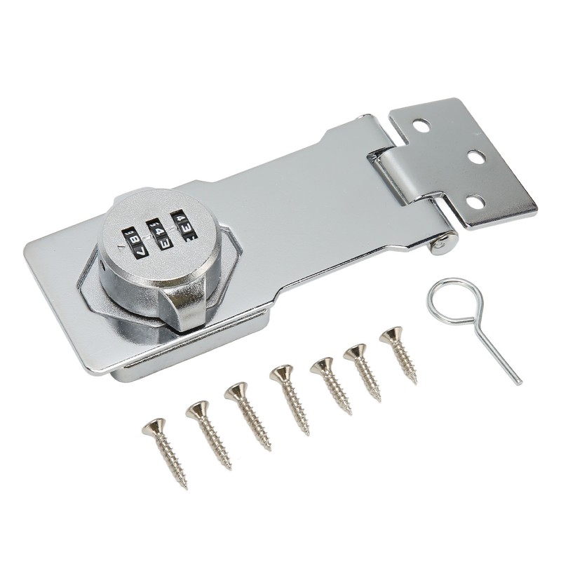 Mechanical Password Lock Silver Combination Lock Anti Theft Hasp Lock