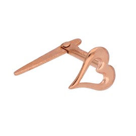 9ct Rose Gold Andralok Heart Nose Stud 23Ga