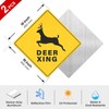 2 Pack Deer Xing Crossing Signs 18" x 18" Reflective