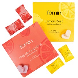 FOMIN Cleaner Refill Tablets - 24 Tablets (2 Pack) - Makes 408 fl oz (24 x 17 Fl oz) Magnolia Grapefruit & Lemon Zest - All-In-One Tablet Cleaner For Bathroom, Household & Kitchen Cleaning