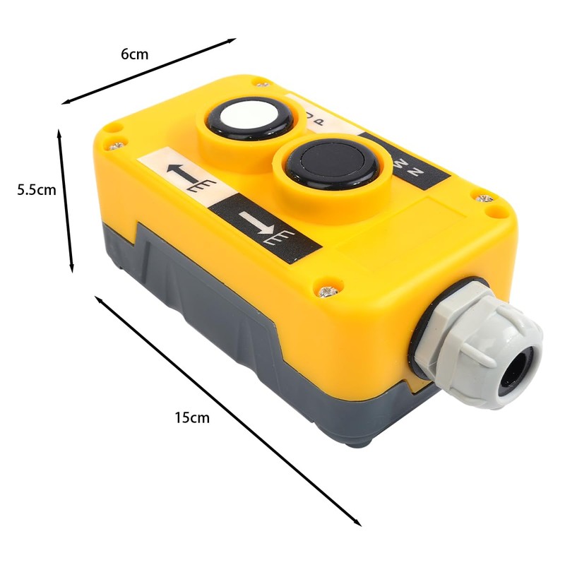 CENPEK Crane Pendant Control Switch Box COP-2B, ABS Plastic Hoist