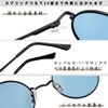 Rimerakea Men's Round Round Sunglasses, F: Matte black/light blue