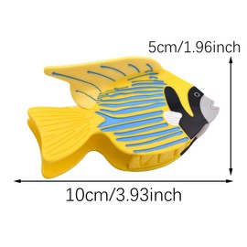 Butterflyfish Shape Sea Theme Hair Claw Clip Colorful Animal Non-Slip Hair Accessories for Medium Hair Women Girls, 4"