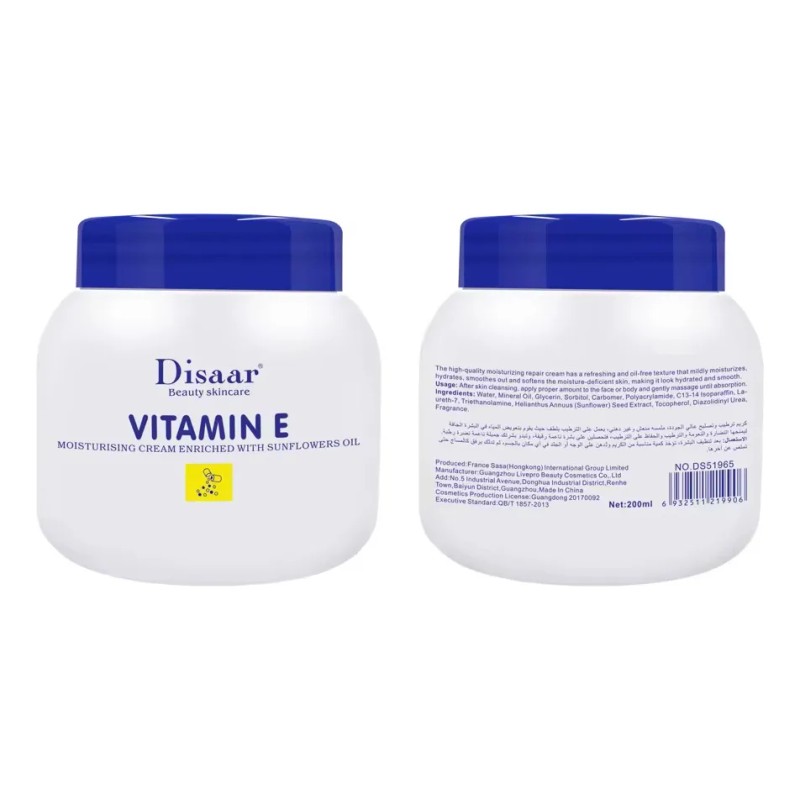 Crema Vitamina Semilla Girasol Glicerina Hidrata Repara Normal Seca Día