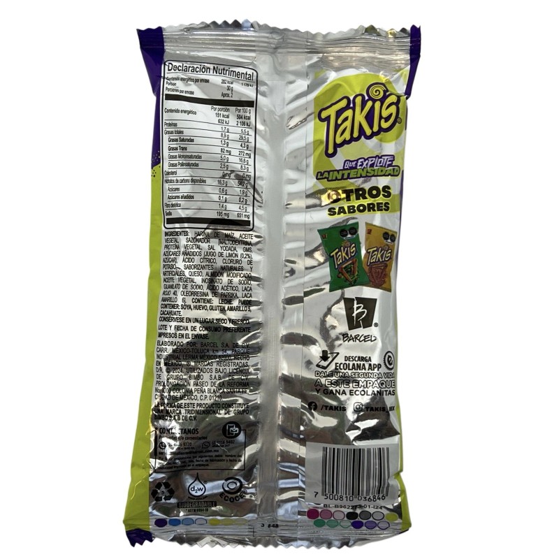 Barcel 5X TAKIS CHILE LIMÓN BARCEL - 5 Paquetes de