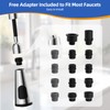 Hibbent Pull Down Kitchen Faucet Head Replacement, 4 Function LED