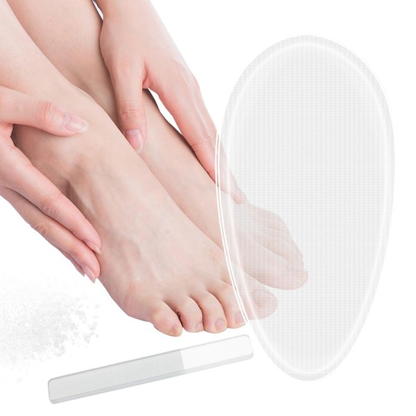 2 limas de vidrio para pies – Di adiós a los pies ásperos, funciona bien en condiciones húmedas y secas, material de nano vidrio de alta tecnología
