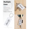Uniclife Pack of 20 Keyrings 5 cm with Lined Blank