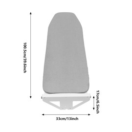 Wall-Mounted Ironing Board, Foldable Ironing Station 36.2” x 12.2”, Folding Compact Ironing Board for Home, Apartment & Dorms, Easy-Release Lever