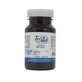 Tri-Art High Viscosity Paint, 120ml, Ivory Black