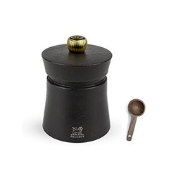 Peugeot Baya Chocolate Pepper Mill Gift Set 3", Chocolate With Wood Spice Scoop
