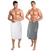 Tudomro 2 Pcs Men's Bath Wrap Towel Shower Wrap Towel