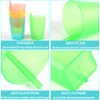Taozoey Built-in Straw Cups, 4 Colours Drinking Cup with Built-in