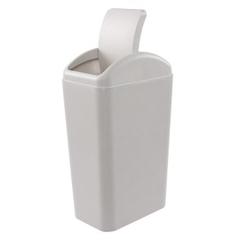 Ramddy Slim Trash Can, 14 L Modern Swing Lid Garbage Bin