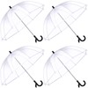 Jexine 4 Pcs Kid's Clear Bubble Umbrella Transparent Umbrella with