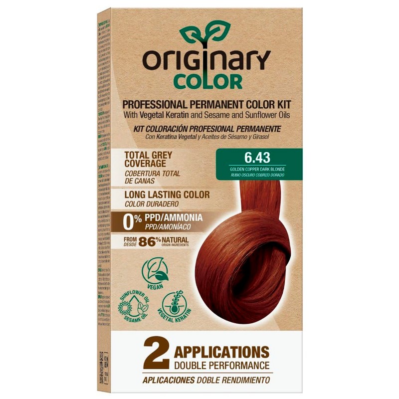 Originary Color - Professional Permanent Colouring Kit Colour 6-43 Dark