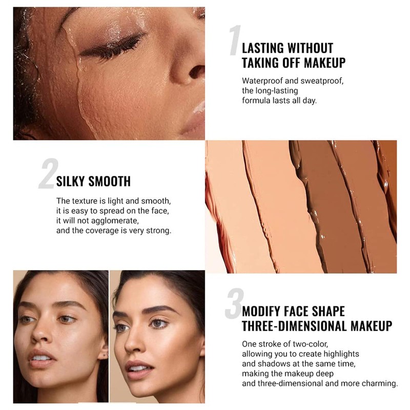 Lilbitty 4 Colours Contour Pencil Makeup Set Concealer Stick Cream