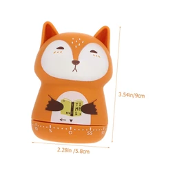 LABRIMP 2pcs Cartoon Animal Shape Mechanical Countdown Timer Cute Timer Device for Cooking Baking and Home Tasks Simple Operation with Adorable Design