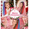 6PCS Colored Hair Extensions for Kids, Gradient Rainbow Braid Ponytail